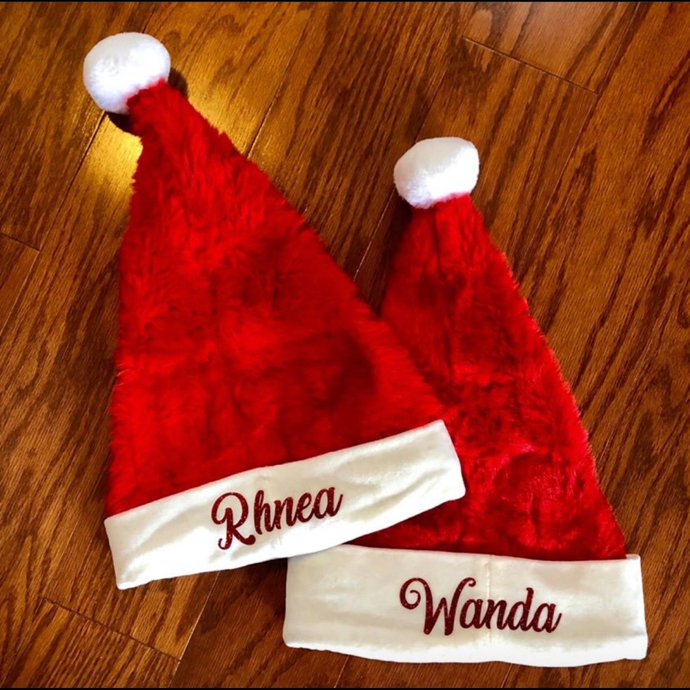 Personalized Plush Santa Hats